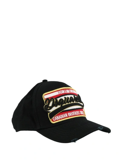 Shop Dsquared2 Canadian Brothers Black Baseball Cap