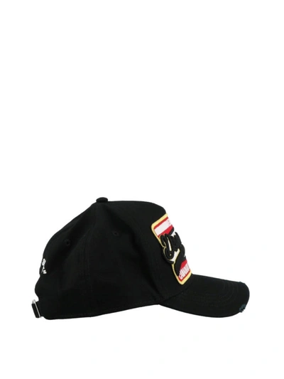 Shop Dsquared2 Canadian Brothers Black Baseball Cap