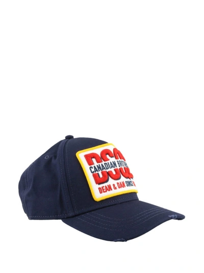 Dsquared2 Canadian Brothers Blue Baseball Cap In Dark Blue | ModeSens