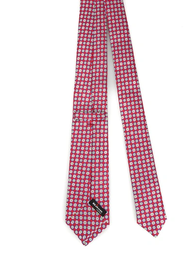 Shop Kiton Patterned Red Silk Tie