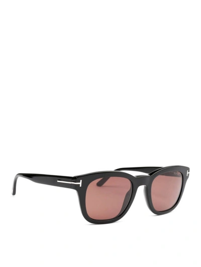 Shop Tom Ford Eugenio Black Sunglasses