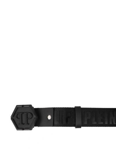 Shop Philipp Plein Black Cotton Belt