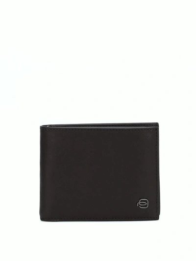 Shop Piquadro Dark Brown Leather Trifold Wallet