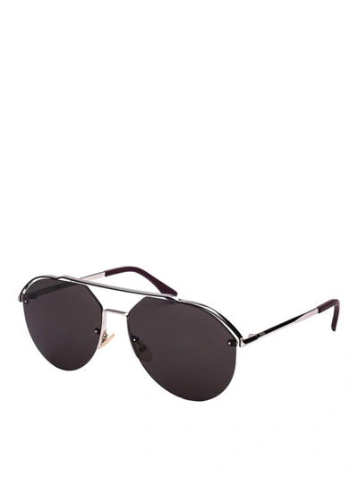 Shop Fendi Fancy Dark Grey Aviator Sunglasses