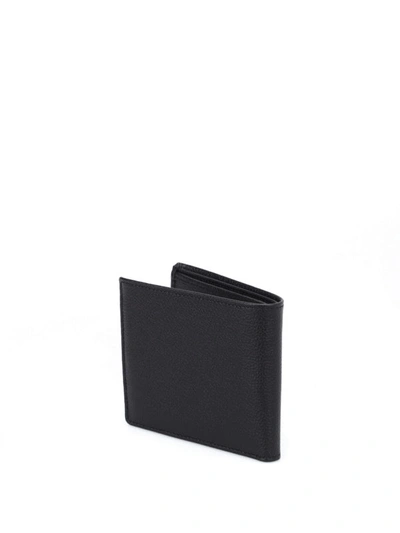 Shop Tod's Double T Leather Bifold Wallet In Black