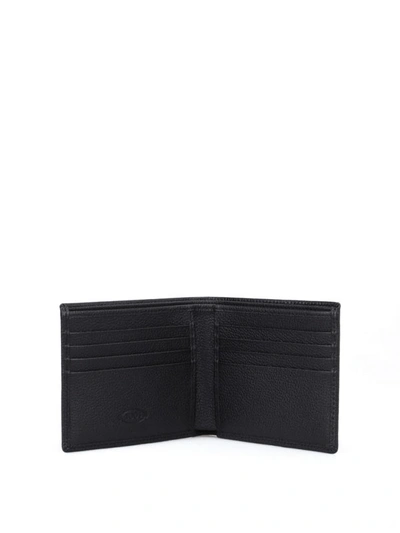 Shop Tod's Double T Leather Bifold Wallet In Black