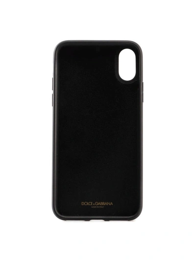 Shop Dolce & Gabbana All Over Logo Lettering Iphone X Case In Black