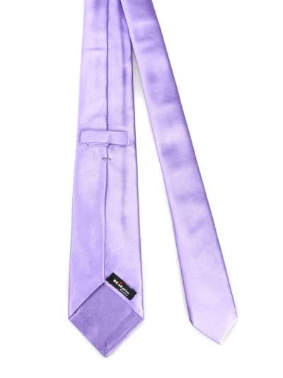 Shop Kiton Violet Silk Tie In Purple