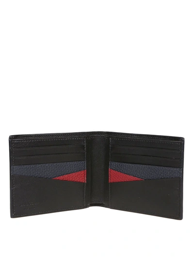 Shop Ferragamo Grainy Leather Bifold Wallet In Dark Grey