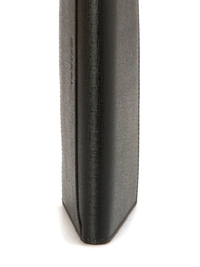 Shop Brioni Continental Leather Cardholder In Black