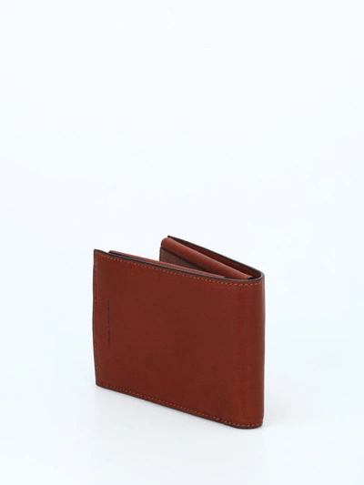 Shop Piquadro Anti-fraud Detail Leather Wallet In Brown