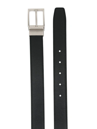 Shop Tod's Logo Detail Black Leather Belt