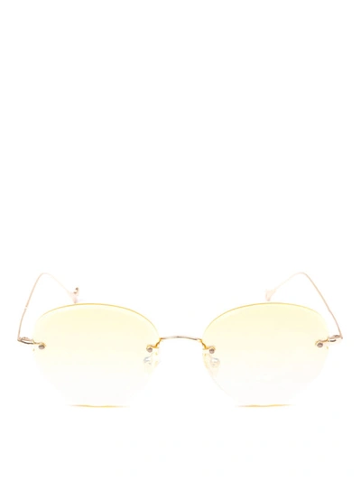 Shop Eyepetizer Cary Sunglasses In Gold