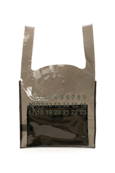 Shop Maison Margiela Numbers Shopper Tote Bag In Transparent