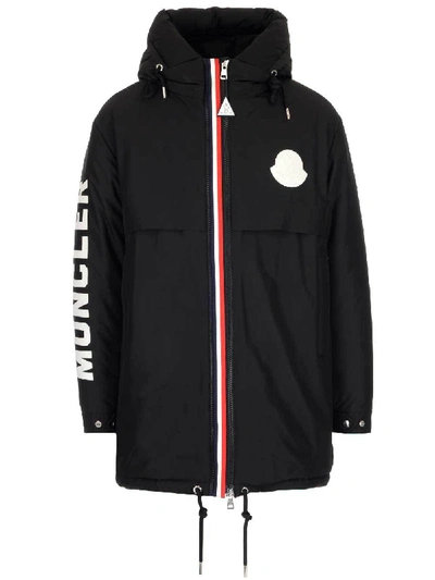 Shop Moncler Charnier Zipped Parka In Black