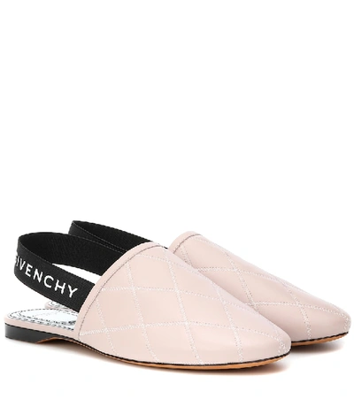 Shop Givenchy Rivington Leather Slingback Slippers In Pink