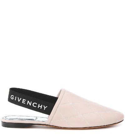 Shop Givenchy Rivington Leather Slingback Slippers In Pink