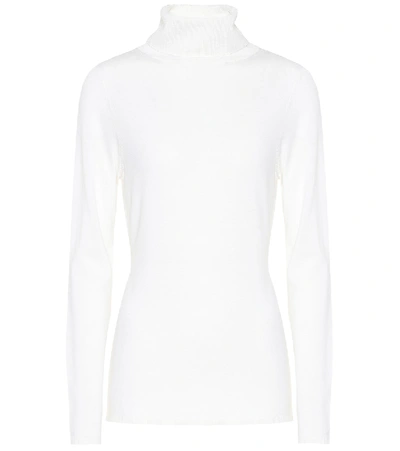Shop Jardin Des Orangers Wool Turtleneck Sweater In White