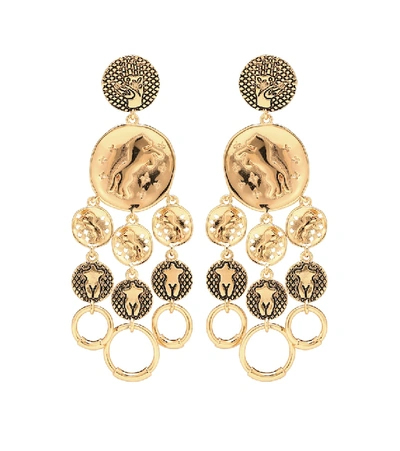 Shop Chloé Emoji Drop Earrings In Gold