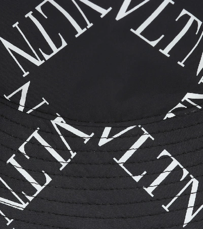 Shop Valentino Logo Bucket Hat In Black