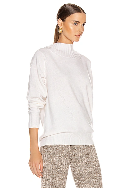 Shop Chloé Chloe Open Back Tie Sweater In White