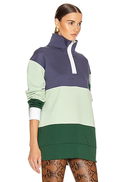 Shop Acne Studios Flint Flag Face Sweater In Denim Blue