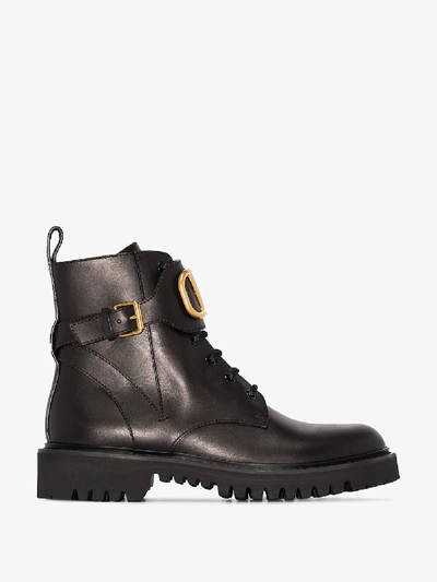 Shop Valentino Vlogo Signature Stiefel 35mm In Black