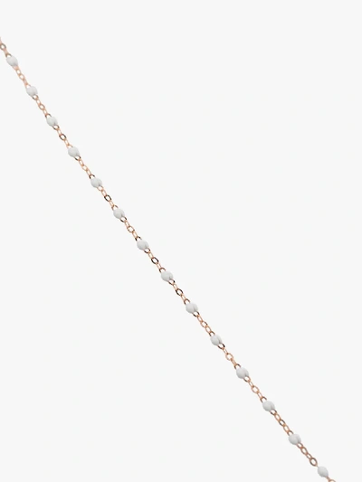 Shop Gigi Clozeau 18k Rose Gold 42 Cm Beaded Necklace In White/rose Gold