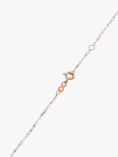 Shop Gigi Clozeau 18k Rose Gold 42 Cm Beaded Necklace In White/rose Gold