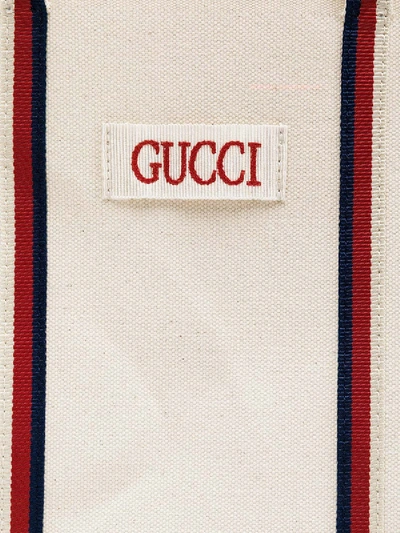 Shop Gucci White  Ouroboros Print Tote
