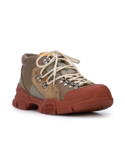Shop Gucci Flashtrek Boots In Brown