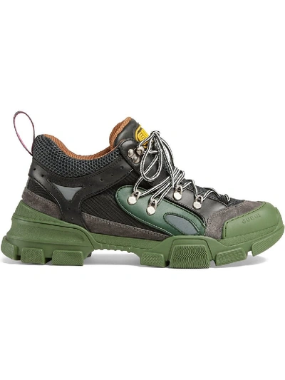 Shop Gucci Green Flashtrek Sneakers