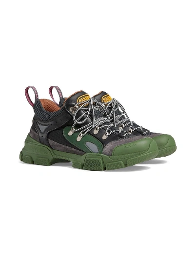 Shop Gucci Green Flashtrek Sneakers