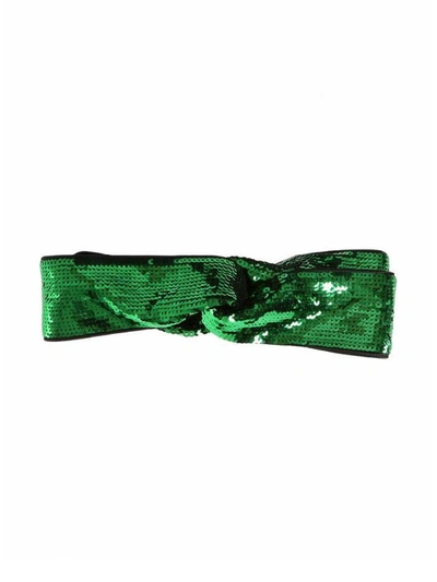 Shop Gucci Green Sequined Headband