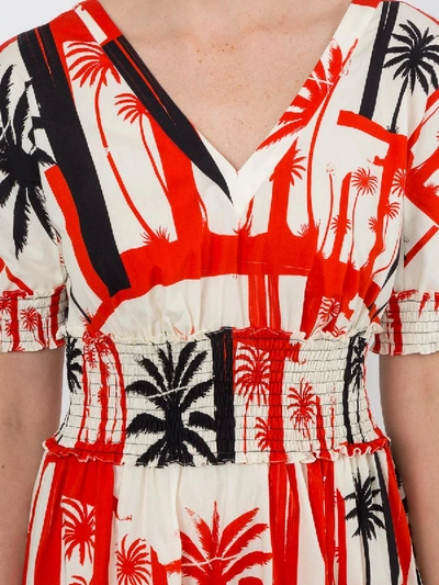 Shop Fausto Puglisi Palm Tree Print Dress