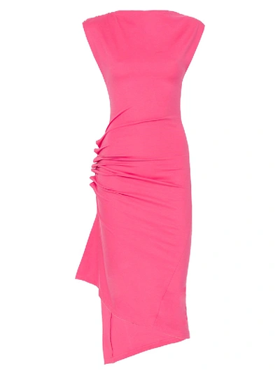 Shop Paco Rabanne Pink Long Jersey Dress