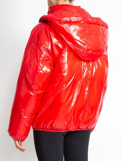 Shop Givenchy Front Logo Multi Zip Puffer Jacket In Red