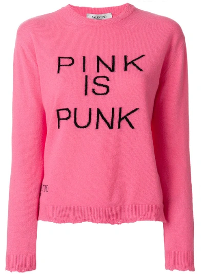 Shop Valentino Pink Is Punk Jumper
