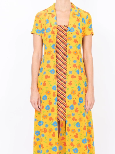 Shop Lhd Marlin Dress, Sunny Floral And Brown Gingham