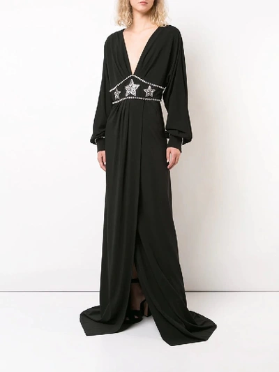 Shop Gucci Embellished Dress In Black