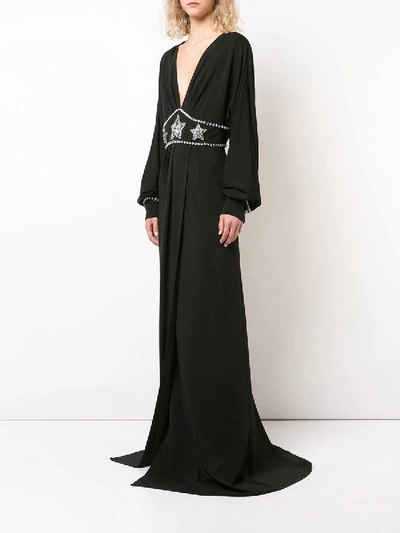 Shop Gucci Embellished Dress In Black
