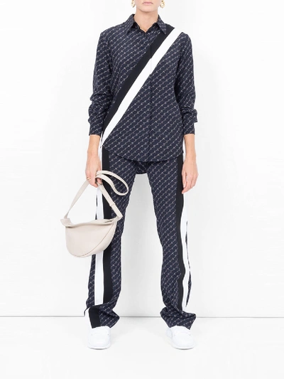 Shop Stella Mccartney Odette Silk Monogram Shirt