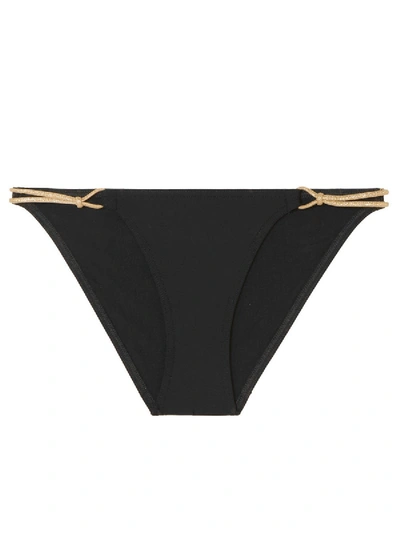 Shop Eres Metallic-trimmed Bikini Briefs Black