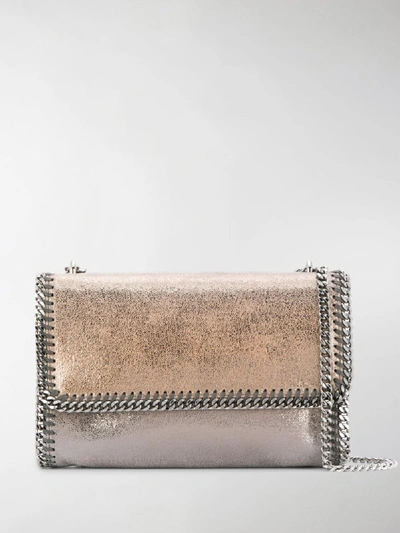 Shop Stella Mccartney Falabella Chain Shoulder Bag In Silver