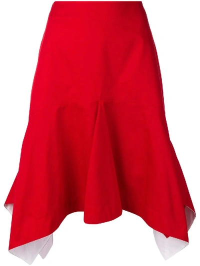 Shop Calvin Klein 205w39nyc Flared Skirt In Red
