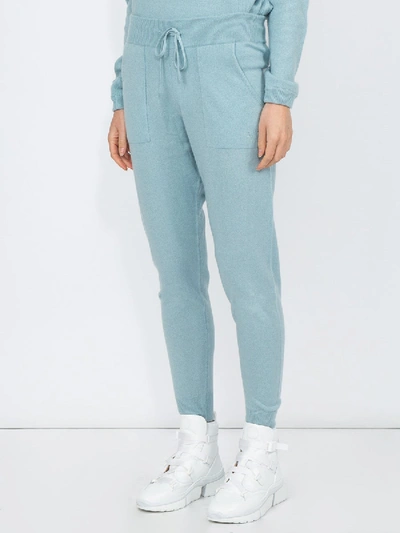 Shop Alexandra Golovanoff Blue Paton Knitted Track Pants