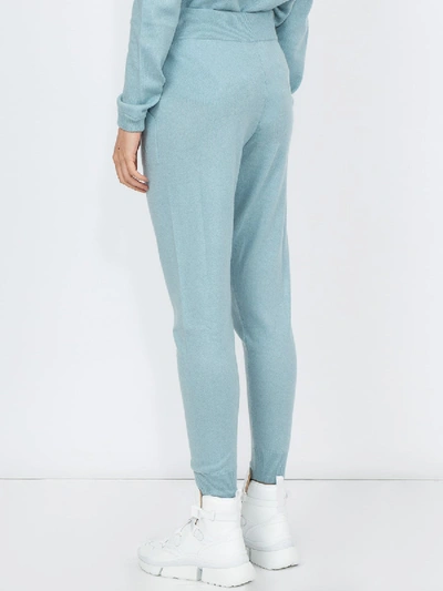 Shop Alexandra Golovanoff Blue Paton Knitted Track Pants