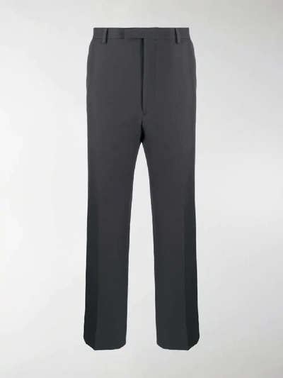 Shop Prada Straight Tailored Trousers In Grey