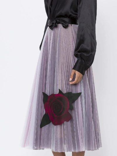 Shop Christopher Kane Tulle Skirt With Gazar Rose