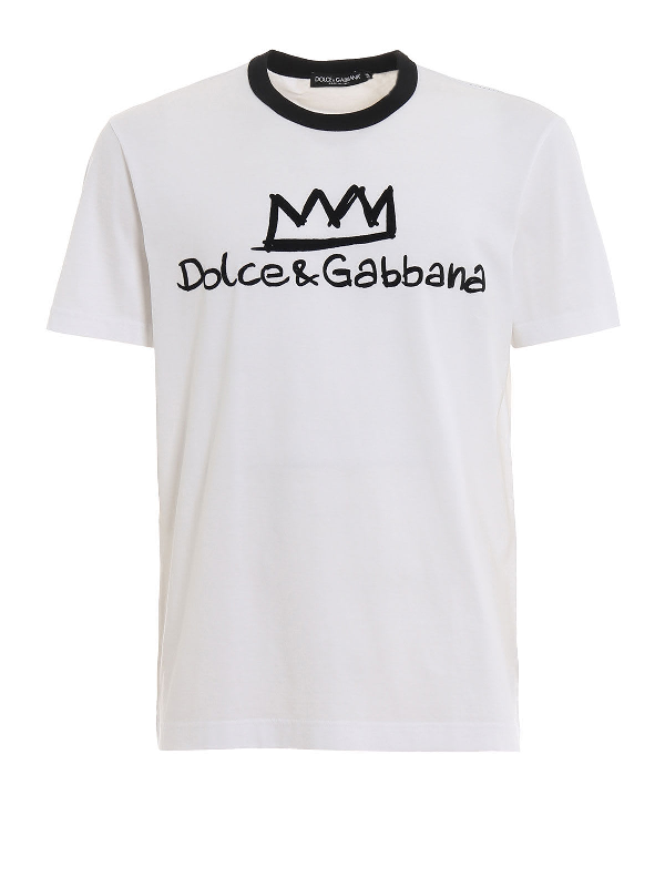 Dolce & Gabbana Men's Child Logo Crown T-shirt In White | ModeSens